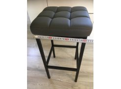 Барный стул Лофт кожзам темно-серый / черный матовый фото покупателя 284