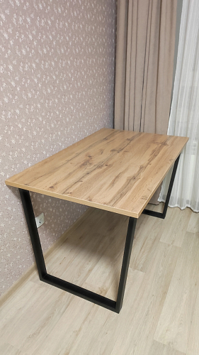 Деревянный стол Лота Лофт 140х80 дуб крафт табачный / черный матовый фото покупателя 27