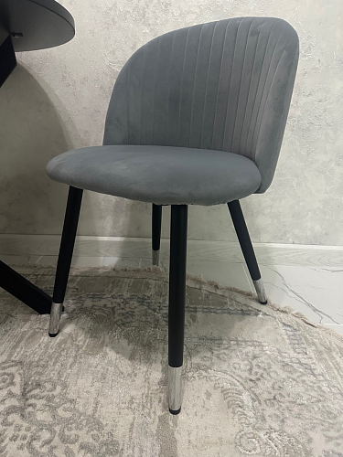 Стул на металлокаркасе Gabi 1 light blue / black / gold фото покупателя 801