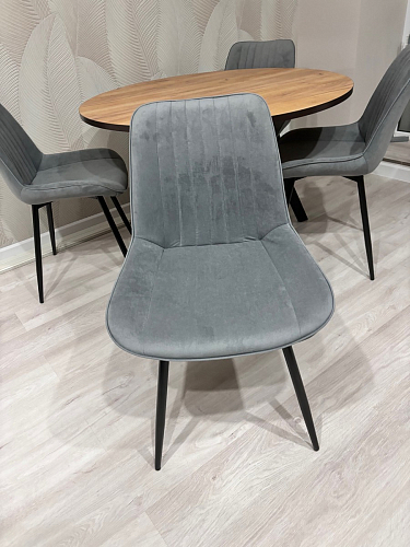 Комплект стульев Вейв 4 шт светло-серый / черный фото покупателя 82