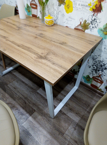 Деревянный стол Лота Лофт 140х80 черный матовый / бетон светлый фото покупателя 77