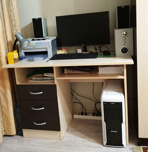 Стол письменный Бриз МДФ волна лайм / ясень светлый фото покупателя 256