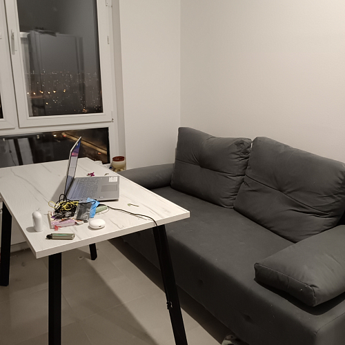 Стол Тринити Лофт 120 25 мм черный матовый / дуб делано темный фото покупателя 215