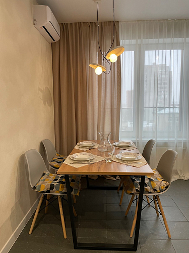 Деревянный стол Лота Лофт 140х80 черный матовый / бетон светлый фото покупателя 739