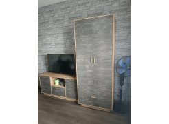 Шкаф Эго Шк-1 на подиуме бетон светлый / камень темный фото покупателя 1