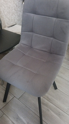 Стул на металлокаркасе Чилли К черный / зеленый фото покупателя 488