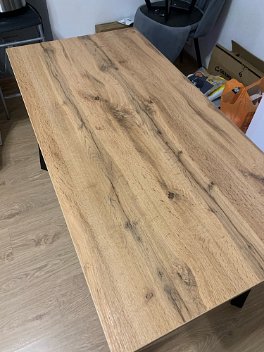 Стол Тринити Лофт 120 32 мм дуб галифакс табако / черный матовый фото покупателя 812