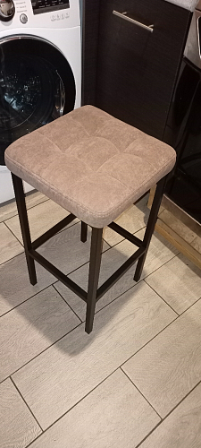 Барный стул Лофт микровелюр катания блэк / черный матовый фото покупателя 223