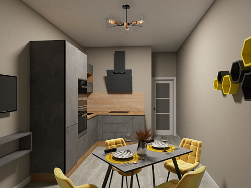 Стул на металлокаркасе Чилли К темно-серый (velutto 32) / черный фото покупателя 575