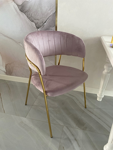 Стул на металлокаркасе Kamelia зеленый / золото фото покупателя 64