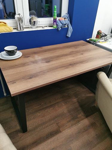 Деревянный стол Лота Лофт 140х80 черный матовый / бетон светлый фото покупателя 338