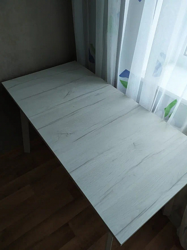 Стол Тринити Лофт 120 32 мм дуб галифакс табако / черный матовый фото покупателя 20