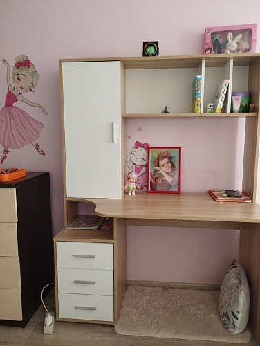 Стол компьютерный КСТ-16 бетон / белый фото покупателя 36