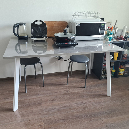 Стол Тринити Лофт 120 25 мм черный матовый / юта фото покупателя 179