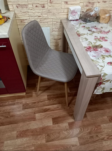 Стул на металлокаркасе Capri dark beige / white фото покупателя 112
