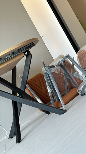 Стул на металлокаркасе Ральф синий / черный фото покупателя 2