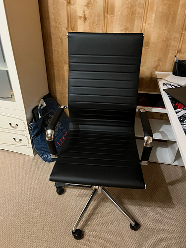 Компьютерное кресло Reus черная сетка / хром фото покупателя 86