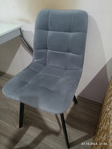 Стул на металлокаркасе Чилли К черный / зеленый фото покупателя 533