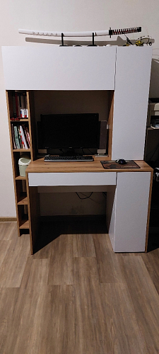 Письменный стол Комфорт 12.71 дуб золотой craft / белая аляска фото покупателя 51