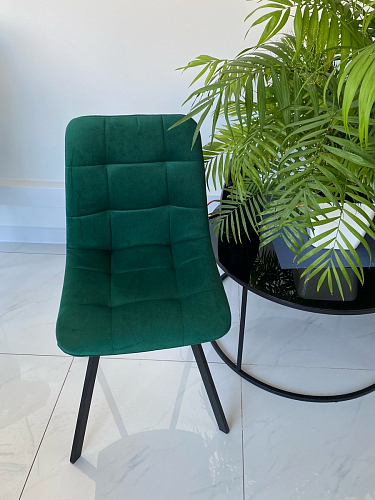 Стул на металлокаркасе Чилли синяя ткань / белый фото покупателя 717