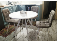 Стул на металлокаркасе Чилли синяя ткань / белый фото покупателя 705