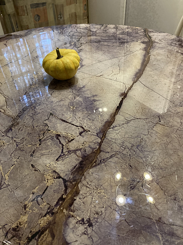 Стеклянный стол Анселм кианит / черный фото покупателя 2