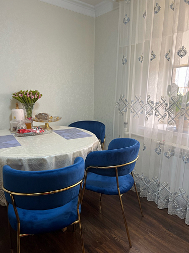 Стул на металлокаркасе Kamelia голубой / голубой / золотой фото покупателя 26