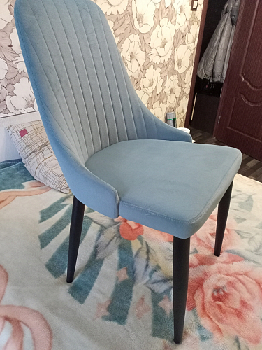 Стул на металлокаркасе Kora gray / black фото покупателя 100