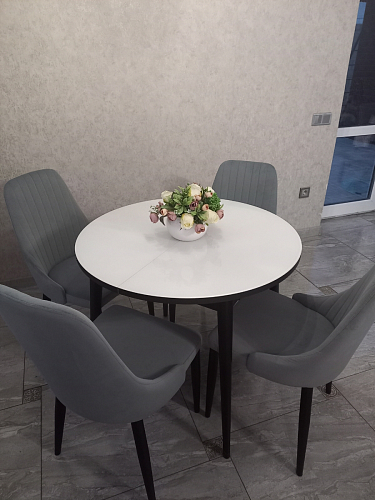 Стул на металлокаркасе Kora dark gray / black фото покупателя 152