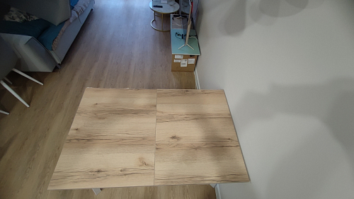 Стол раскладной Колон Лофт 120 32 мм дуб галифакс табако / черный матовый фото покупателя 43