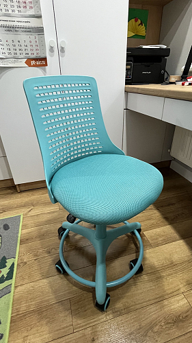 Компьютерное кресло Kiddy/Кидди бирюзовое ткань (сетка) фото покупателя 2