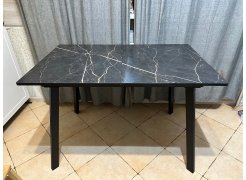 Стеклянный стол Агни 110 королевский мрамор / черный матовый фото покупателя 2