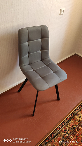 Стул на металлокаркасе Чилли К черный / зеленый фото покупателя 659