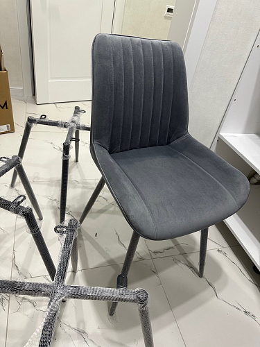 Стул на металлокаркасе Седа 360 К латте (velutto 08) / белый фото покупателя 135