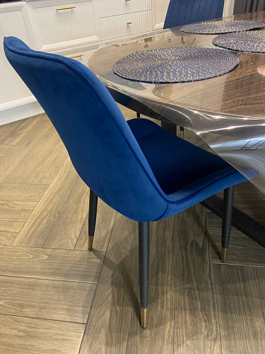 Стул на металлокаркасе Seda 1 green / gold / black фото покупателя 17