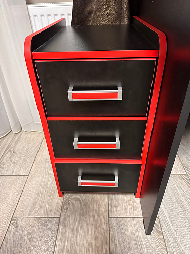 Тумба Ханна черная / красная  - Уцененный экземпляр фото покупателя 52