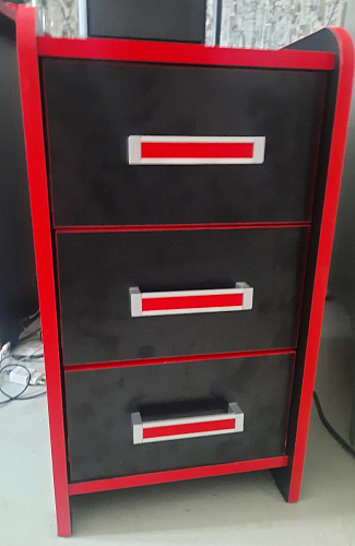 Тумба Ханна черная / красная - Уцененный экземпляр фото покупателя 6