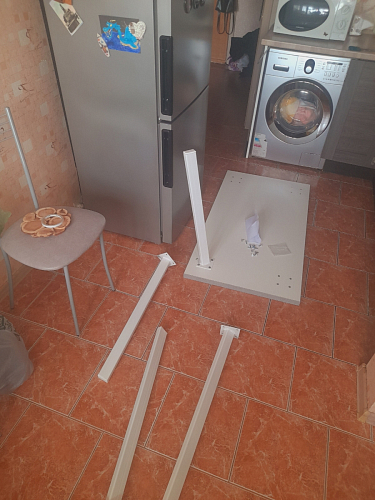 Стол Тринити Лофт 140 25 мм дуб делано темный / белый фото покупателя 128