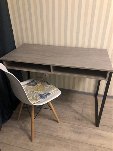 Письменный стол Леон Лофт бетон / черный матовый фото покупателя 180