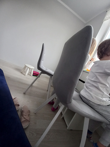 Стул на металлокаркасе Чилли К латте / белый фото покупателя 1424