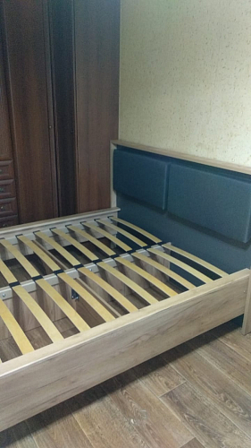 Двуспальная кровать Клауд 160х200 парящая дуб крафт золотой / антрацит фото покупателя 359