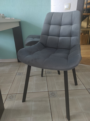 Стул на металлокаркасе Челси К крутящийся бирюзовый / черный фото покупателя 98