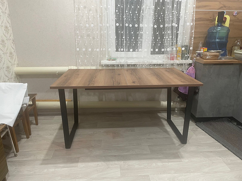 Деревянный стол Лота Лофт 120x75 дуб крафт табачный / черный матовый фото покупателя 782