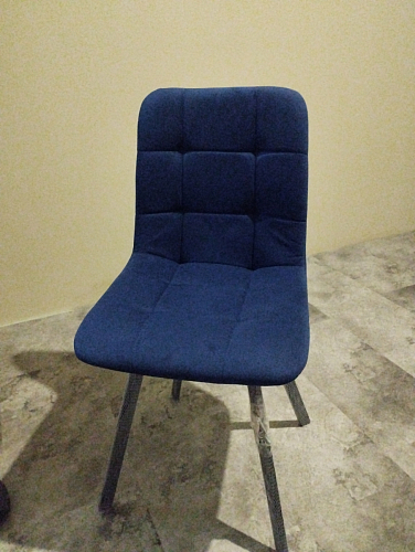 Стул на металлокаркасе Чилли К светло-серый велюр / черный каркас фото покупателя 38