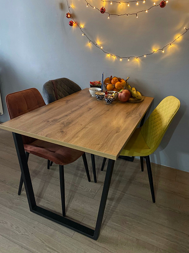 Деревянный стол Лота Лофт 140х80 белый матовый / бетон светлый фото покупателя 494