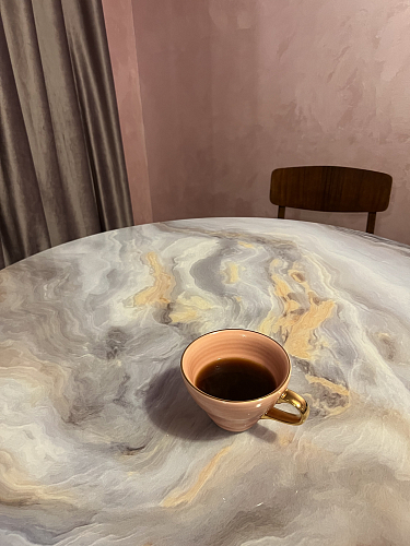 Стеклянный стол Анселм обсидиан / черный фото покупателя 8