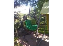 Подвесное кресло Круг чёрное / серая подушка фото покупателя 1