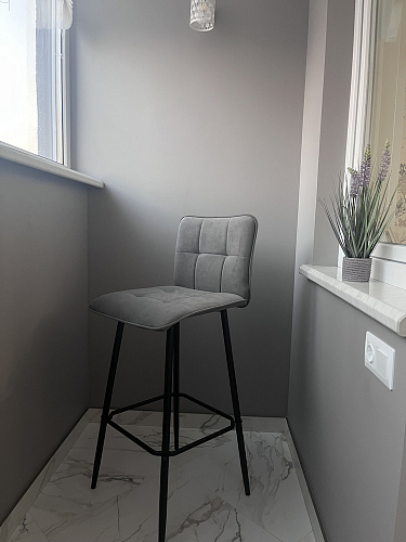 Барный стул Bari серый велюр фото покупателя 17