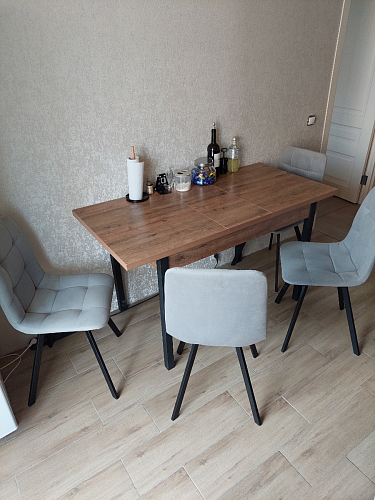 Стул на металлокаркасе Чилли светло-серый / белый каркас фото покупателя 58