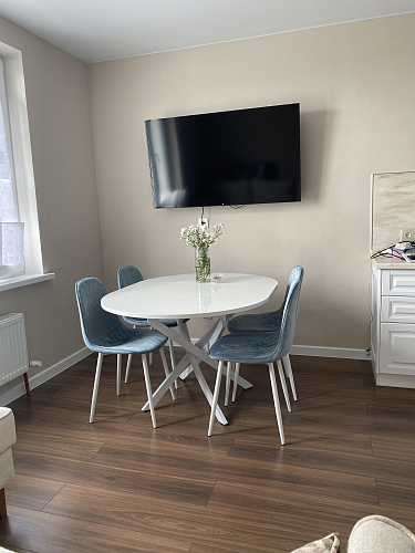 Стул на металлокаркасе Capri dark beige / white фото покупателя 13